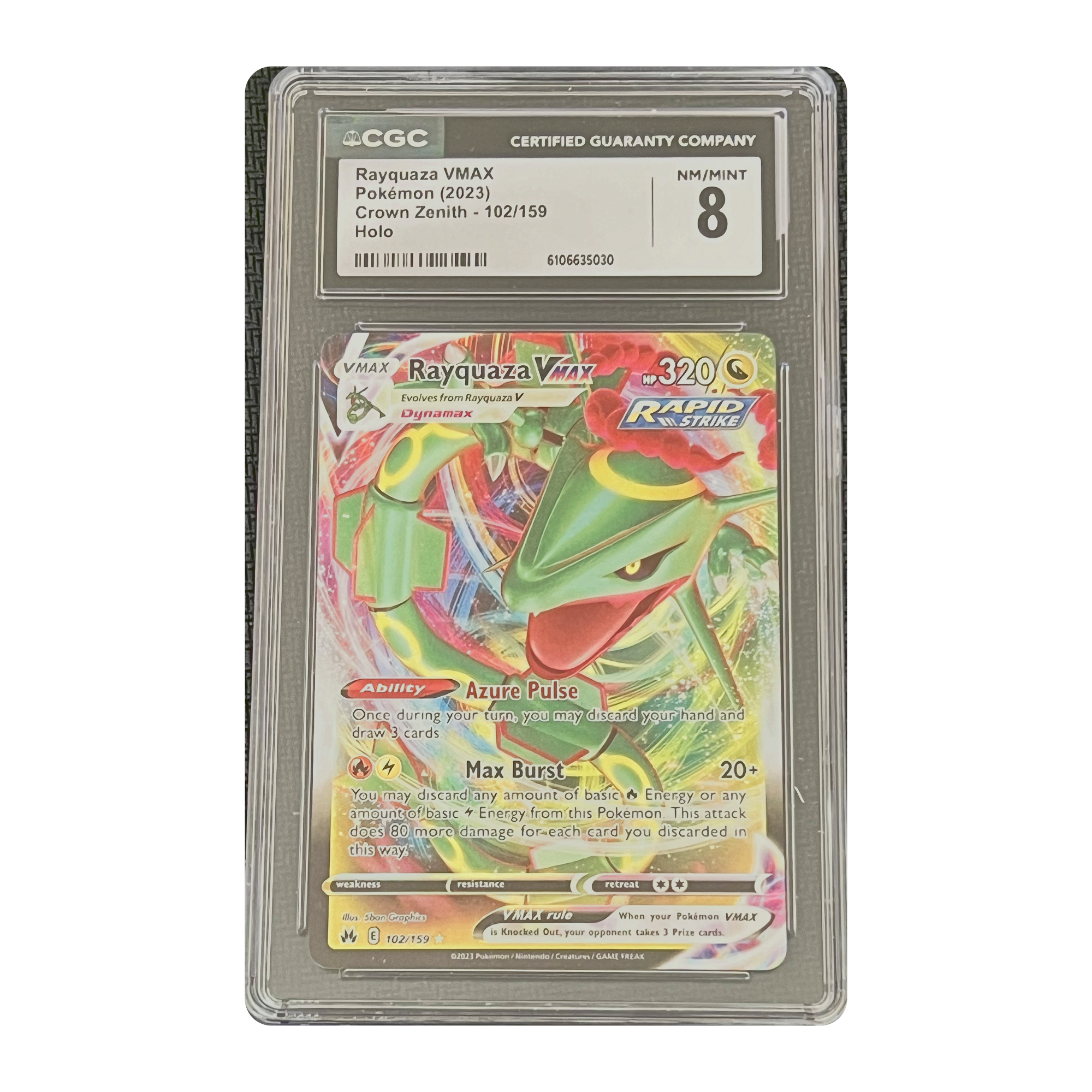 CGC 8 2023 Crown Zenith Rayquaza VMAX