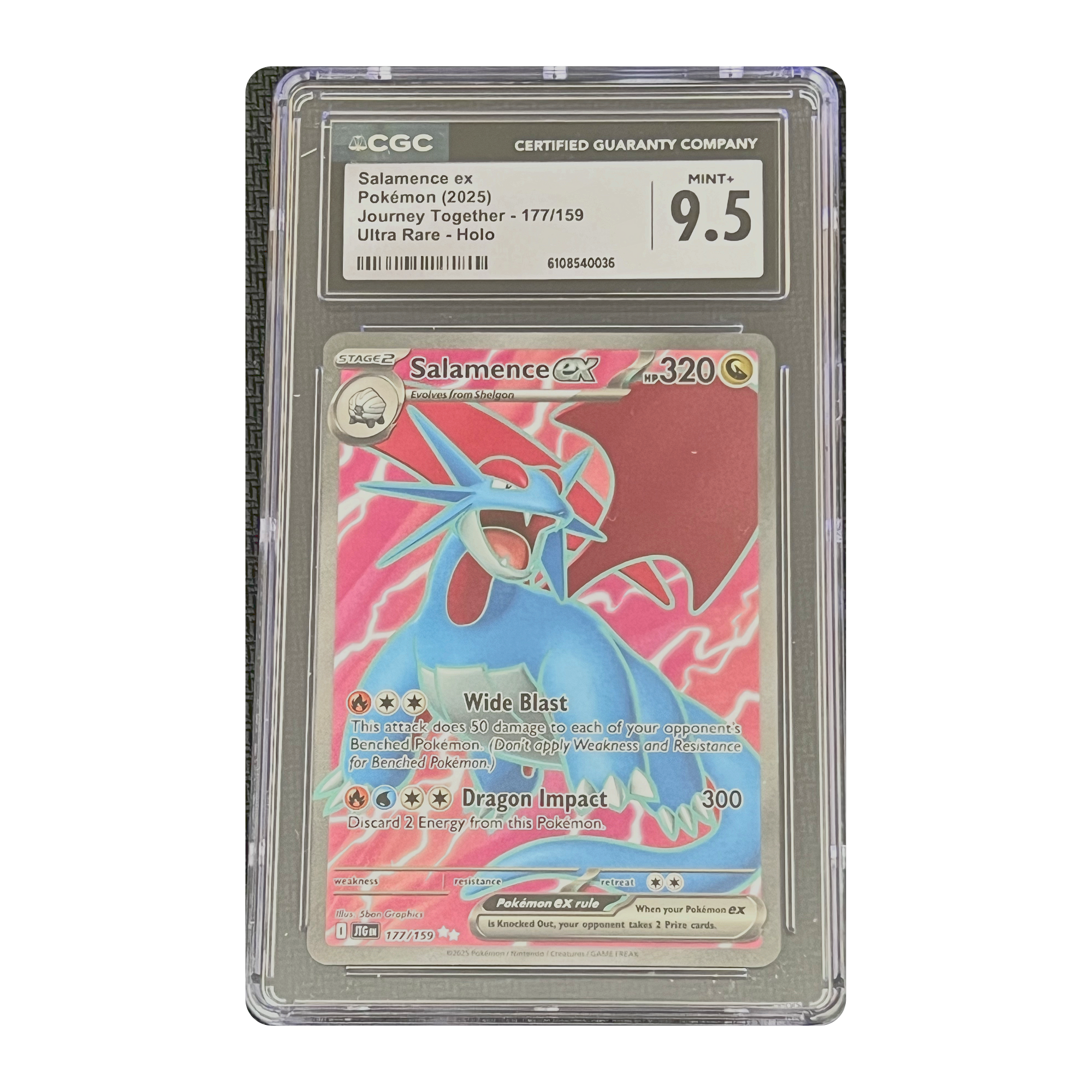 CGC 9.5 2025 Journey Together Salamence ex