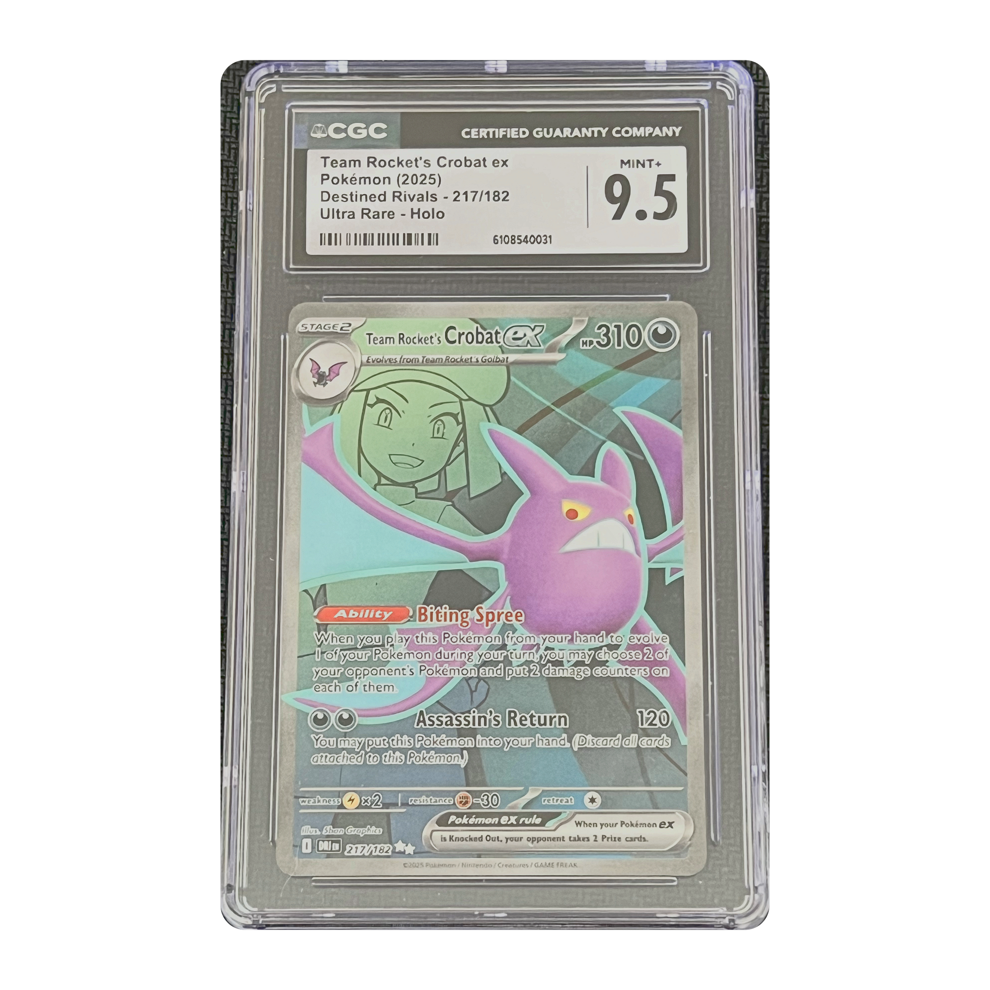 CGC 9.5 2025 Destined Rivals Team Rocket's Crobat ex