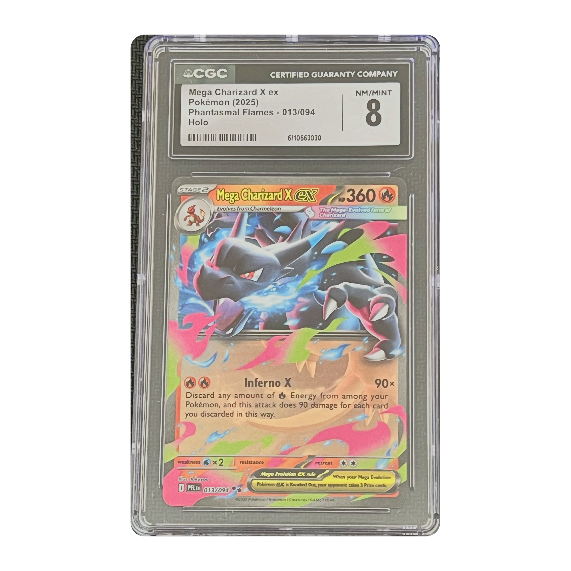 CGC 8 2025 Phantasmal Flames Mega Charizard X ex