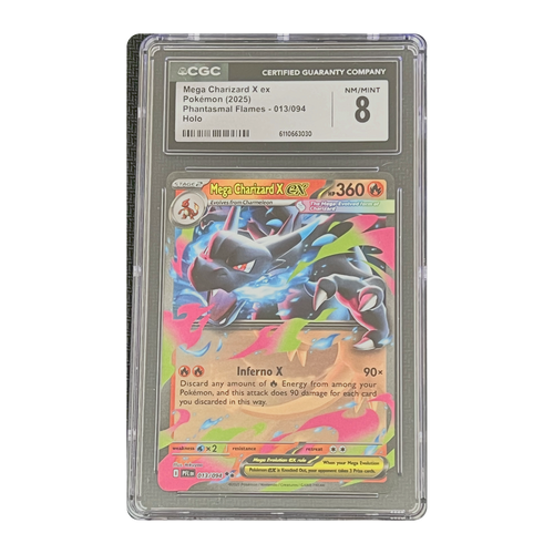CGC 8 2025 Phantasmal Flames Mega Charizard X ex