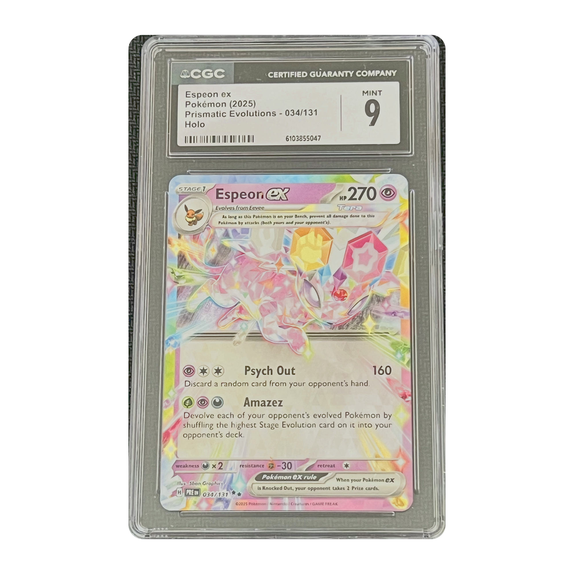 CGC 9 2025 Prismatic Evolutions Espeon ex